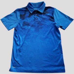 CHAMPION Blue Short Sleeved Duo Dry Polo Style Top Boys Size 12-14
